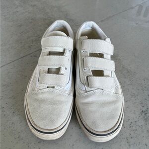 White Velcro Vans